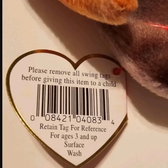 TY Beanie Baby - CLAUDE the Crab (PVC Pellets - 4th Gen - All CAPS Error) MWMT's - Picture 3 of 7